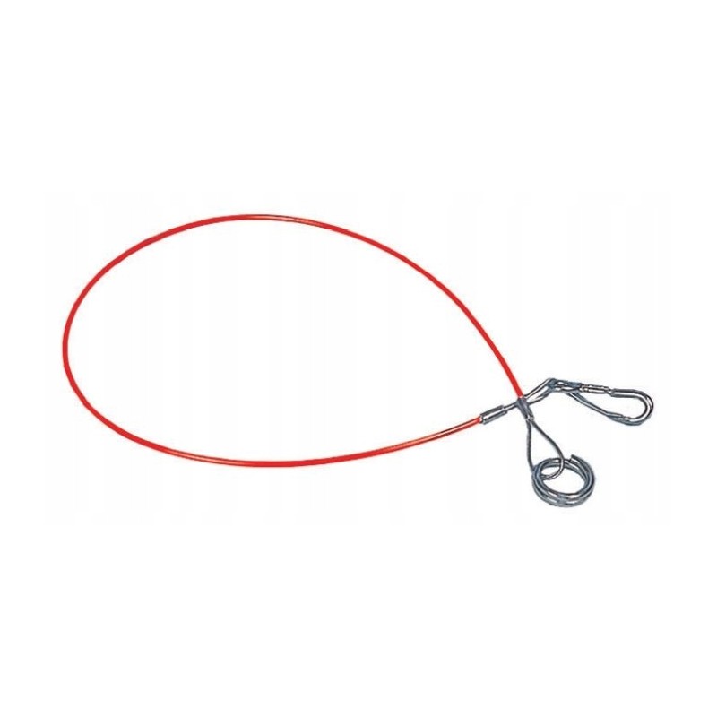 Emergency safety rope with carabiner hook