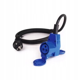 Cee Schuko power cable, angled, 230v, flap, 1 5 m