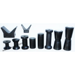 Keel roller, bushing, boat trailer, rubber, 100 mm