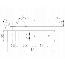 Winterhoff side fastener for attaching the tilting side of a trailer with a lock