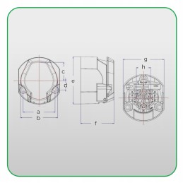Trailer socket, 13 poles, 13 pin camera