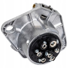 24v euro semi-trailer electrical socket, aluminum, with a hole, type S