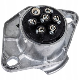 24v euro semi-trailer electrical socket, aluminum, with a hole, type S