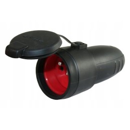 Rubber socket with hook-to-shaft grounding pin