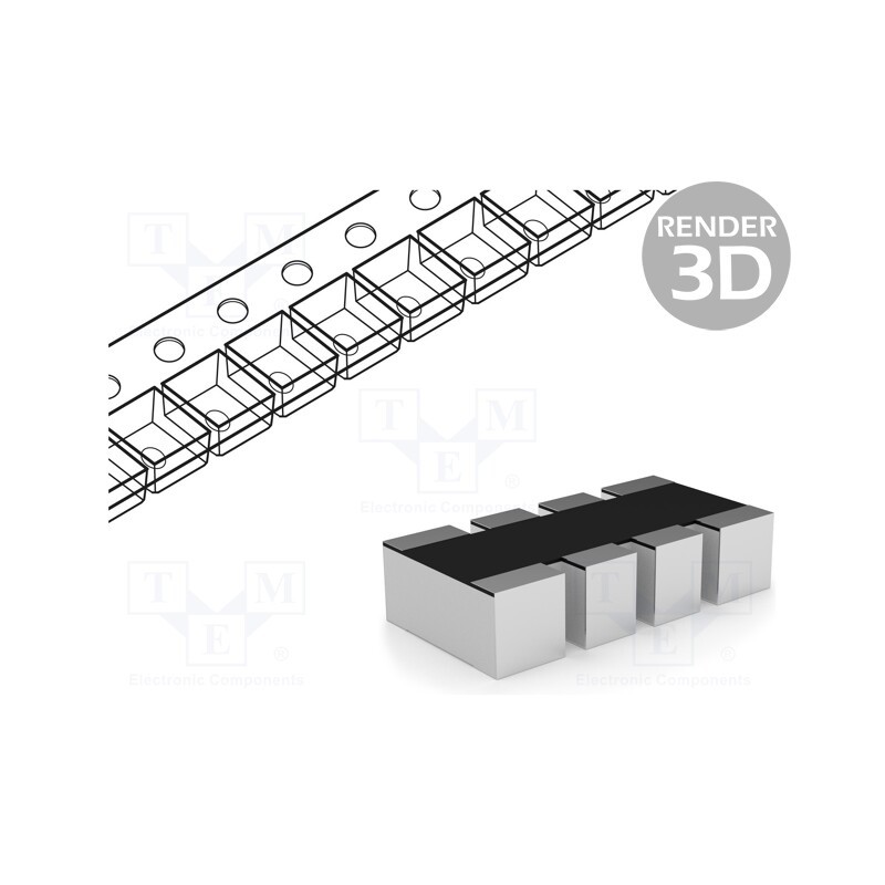 100 pcs x YAGEO - YC164-JR-075K6L - Resistor network: Y, SMD, 5.6kΩ, ±5%, 62.5mW, No.of resistors: 4