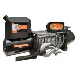 Electric winch for Presko tow truck trailer 12v 5443kg with steel rope