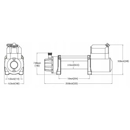 Electric winch for Presko tow truck trailer 12v 5443kg with steel rope
