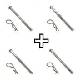 Caravan foot pin with cotter pin x4