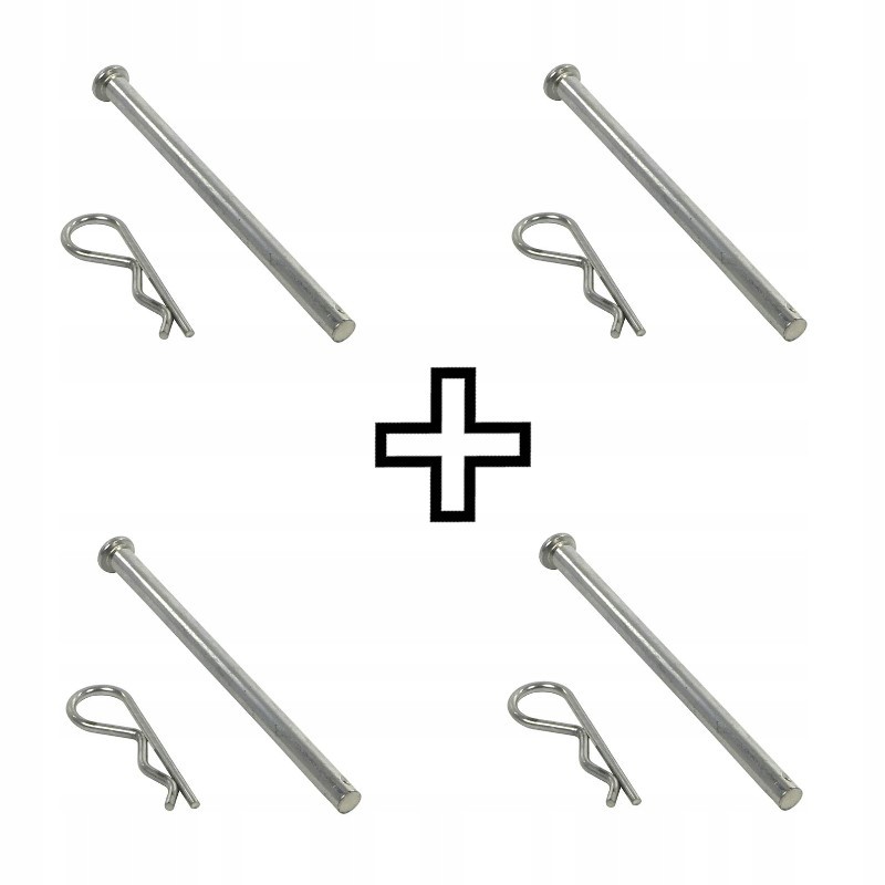 Caravan foot pin with cotter pin x4
