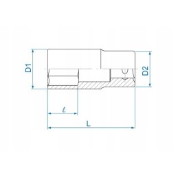 Long socket 3 4 24mm x 90mm 6 angle cr v king tones