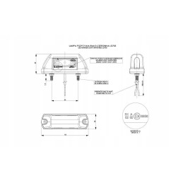 LED marker lamp, white and red, LD 703