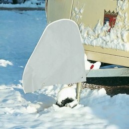 Cover for the towbar of a caravan