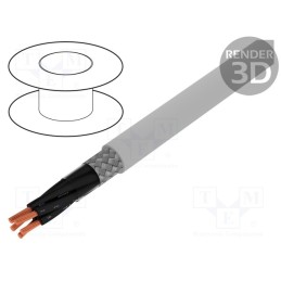 5 m x LAPP - 1136755 - Wire, ÖLFLEX® CLASSIC 115 CY, 5x0.5mm2, PVC, grey, 300V,500V