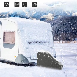 Universal oxford towbar cover for caravans, gray