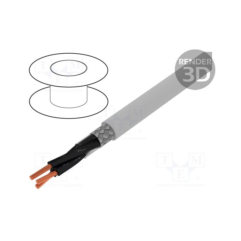 5 m x LAPP - 1136853 - Wire, ÖLFLEX® CLASSIC 115 CY, 3x1mm2, PVC, grey, 300V,500V