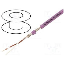 5 m x HELUKABEL - 801573 - Wire, 4x1x0.34mm2, CAN bus, stranded, Cu, PVC, violet, 30V, none