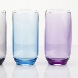 Flamefield tall glasses acrylic moonstone 4 pcs