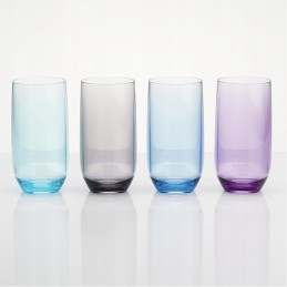 Flamefield tall glasses acrylic moonstone 4 pcs