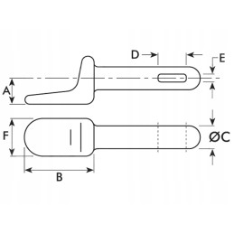 Hinge pin 1 2 12 5mm sparex steel