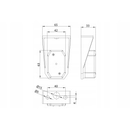 Marker trailer lamp with handle and reflector