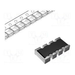 100 pcs x BOURNS - CAY10-103J4LF - Resistor network: Y, SMD, 10kΩ, ±5%, 62.5mW, No.of resistors: 4