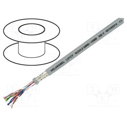 5 m x HELUKABEL - 15987 - Wire: data transmission, LifYCY, 2x2x0.2mm2, grey, stranded, Cu