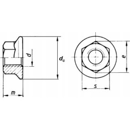 Toothed flange nut m20 cl 8 6923t20