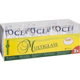 Blue ocean camping glasses, 3 pcs