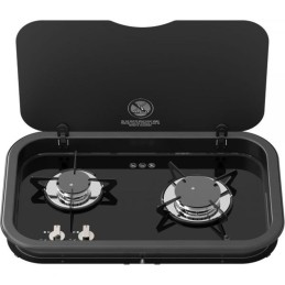 2-burner gas stove with glass cover, series 165 horizontal Thetford