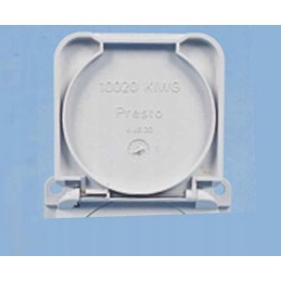 Hinged cover for 230v socket