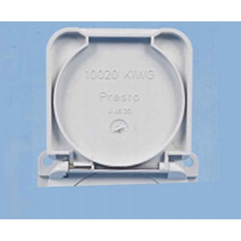 Hinged cover for 230v socket