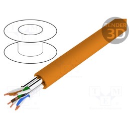 5 m x BITNER - TI0079 - Wire, BiTLAN,U/FTP, 4x2x23AWG, 6a, data transmission, solid, Cu