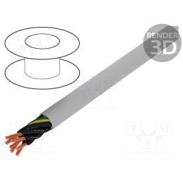 5 m x HELUKABEL - 23351 - Wire, JZ-500-PUR, 7G1mm2, unshielded, 300V,500V, Cu, stranded, grey