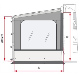 Side wall with window pro caravanstore xl fiamma