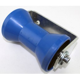 Keel bottom roller with small pontoon boat attachment