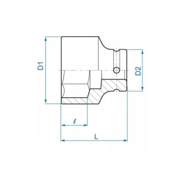 Impact socket 3 4 17mm x 50mm 6 angle king tones