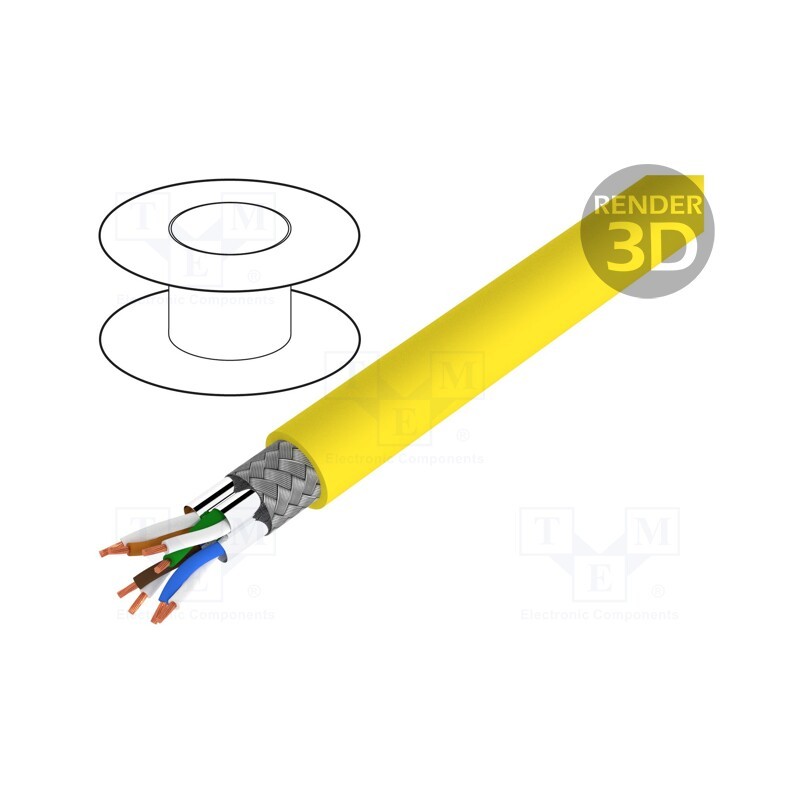 5 m x LAPP - 2170971 - Wire, ETHERLINE® LAN 1000,S/FTP, 4x2x23AWG, 7a, solid, Cu, LSZH