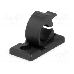 5 pcs x KSS WIRING - 4J-S - Screw down self-adhesive holder, 5.5mm, polyamide, black