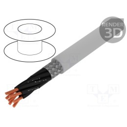 5 m x LAPP - 1136807 - Wire, ÖLFLEX® CLASSIC 115 CY, 7x0.75mm2, PVC, grey, 300V,500V