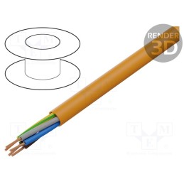 5 m x HELUKABEL - 22053 - Wire, H05BQ-F, 5G0.75mm2, unshielded, 300V,500V, Cu, stranded