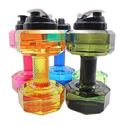 77 oz dumbbell bottle with lid for gym b