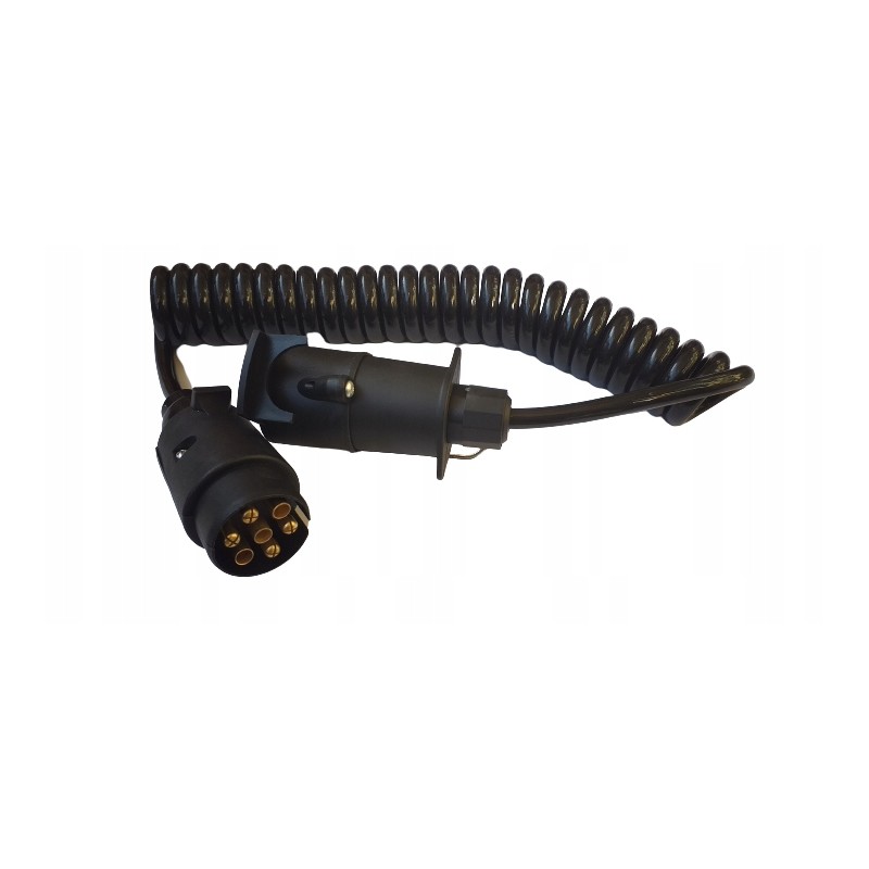 Extension cable for trailers, spiral cable 7pin 1 8 2m