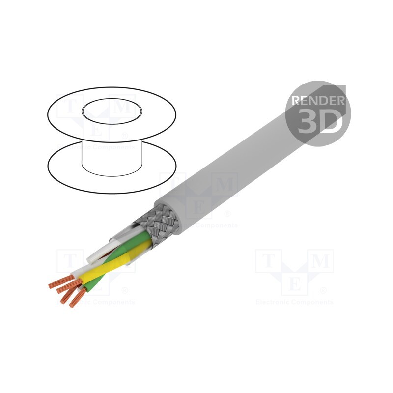 5 m x LAPP - 31325 - Wire, Li2YCY-TP, 2x2x0.34mm2, shielded,tinned copper braid, PVC