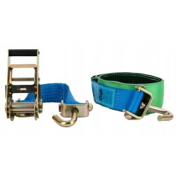 Safety belt 3 5m 50mm 4t Lohr 3-point blue 350 Dan with hooks