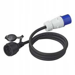 Adapter cee plug to 230v socket, 1 5m cable, camper