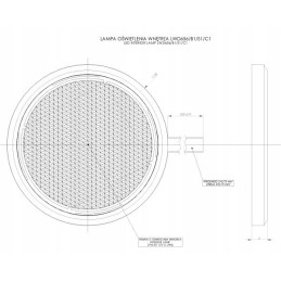 LED interior lighting lamp 12v, round, flat