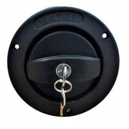 Water filler lockable with a black key