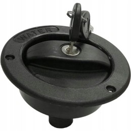 Water filler lockable with a black key