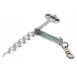 Ground anchor shock absorber for peggy peg dogs