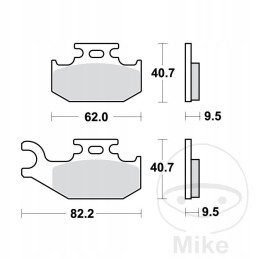 Brake pads front rear trw mcb723si